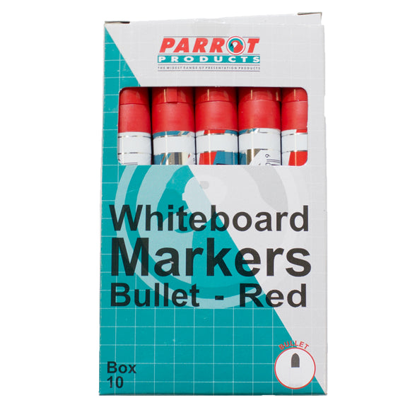 Marker Whiteboard Bullet Box 10 Red