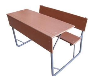 Combo Desk & Chair Primary School Double MDF (5 units)