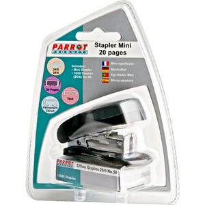 Stapler Plastic Mini Black Staples 1000x 26 6
