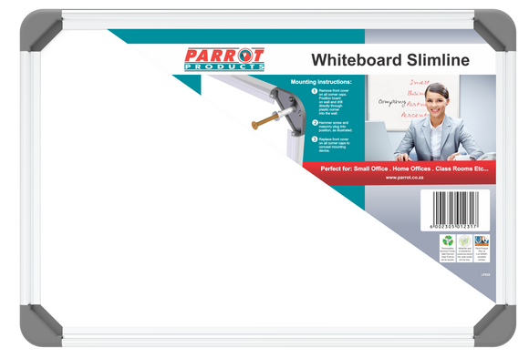 Parrot Whiteboard Slimline Non Magnetic 300x450mm