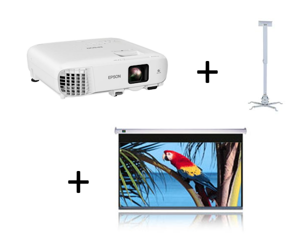 Epson X49 XGA Projector with Various Screen Sizes