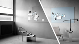 Floating Magnetic Glassboard Various Colours 2400 x 1200mm