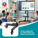 Mobile TV Stand 32"–65" Screens, Adjustable Height & AV Shelf