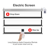 Parrot Products Electric Projector Screens 4:3 Aspect Ratio