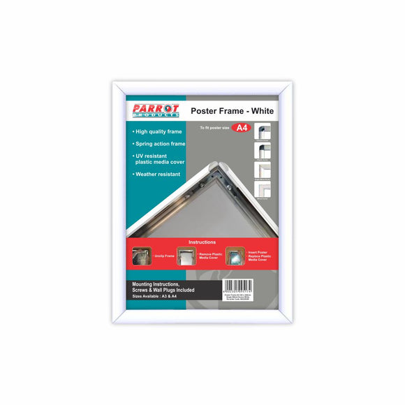 Poster Frame A4 330x240mm Mitred Econo White