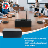Wireless Audio Conferencing System with 4 Microphones & Loudspeaker