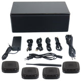 Wireless Audio Conferencing System with 4 Microphones & Loudspeaker