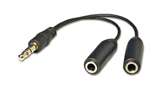 Adaptor 3 5mm Stereo Male To 2x Stereo Female