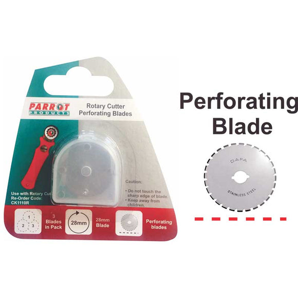 Craft Knife Rotary Blades 28mm Perforate