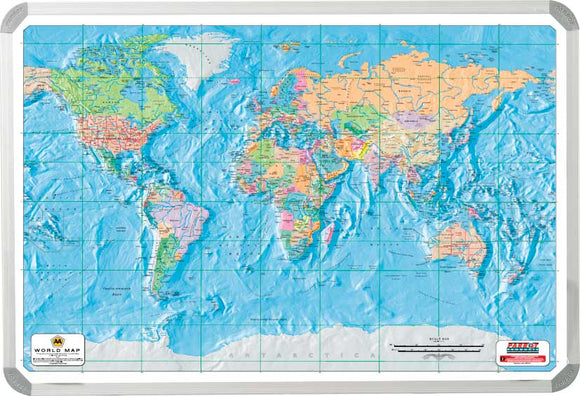 Map World Aa 1200 900mm