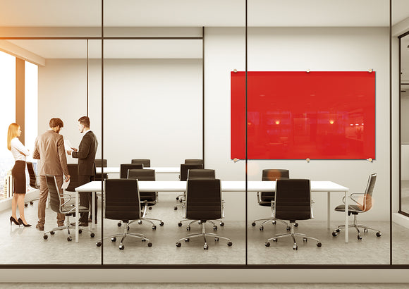 Colour Magnetic Glass whiteboard - Click to Select Size & Colour