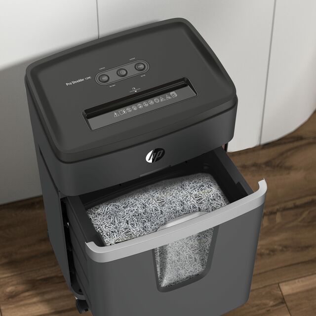 Proshred Machine HP ProShred 12MC 12 Sheets Micro-Cut P5 Paper Shredder – The Whiteboard ...