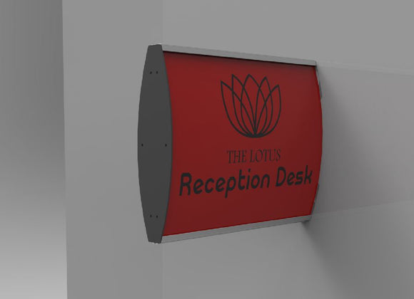 Sign Frame 100 X 300mm Dbl Sided Wall Mounted
